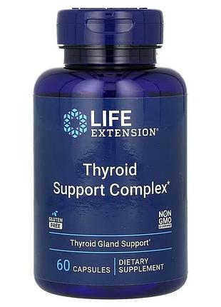Поддержка щитовидной железы: тироид тройного действия, thyroid support complex, life extension, 60 капсул