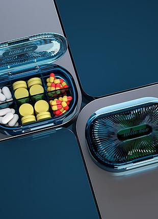 Органайзер для таблеток, plastic pill organizer waterproof moisture-proof, memosan, водонепроницаемый, влагостойкий, с 6