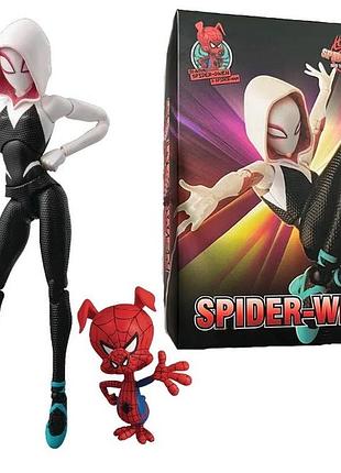 Фігурка гвен-павук spider-gwen spider-man: across the spider-verse рухома 16 см