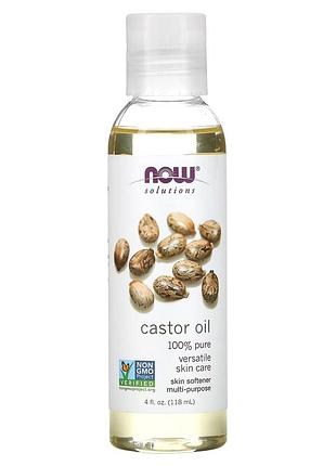 Касторовое масло, solutions, castor oil, now foods, 118 мл