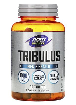 Трибулус, tribulus, now foods, sports, 1000 мг, 90 таблеток