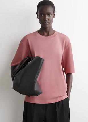 Футболка cos oversized t-shirt жіноча базова оверсайз рожева