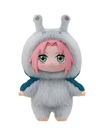 Мягкая игрушка брелок аниме сакура харуно наруто naruto в стиле лабубу 14cм