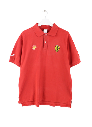 Вінтажна футболка поло ferrari official product x shell v-power