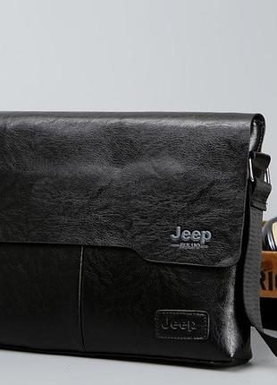 Чоловіча сумка через плече jeep чорний