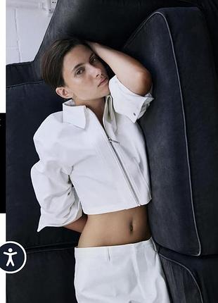 Шорти жакет костюм zara кюлоти курточка білі біла