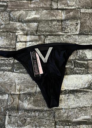 Трусики стрінги з камінням swarovski victoria’s secret розмір с