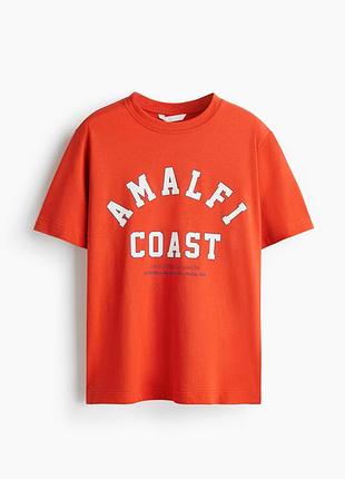 S h&m нова фірмова жіноча базова футболка топ amalfi coast