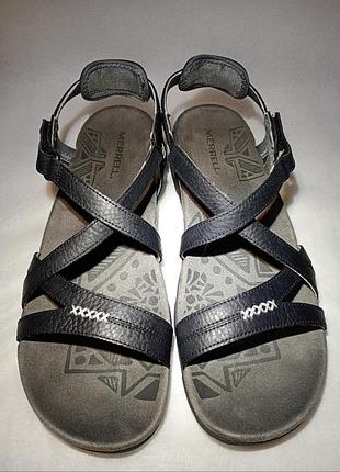 Женские кожаные сандалии merrell (код: j001228) страна-производитель: индонезия (made in indonesia). натуральная кожа, размер 41, длина стельки 27.5 см