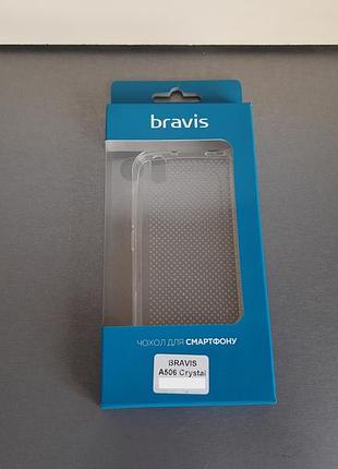 Чехол для bravis a506 crystal чохол (захисне скло)