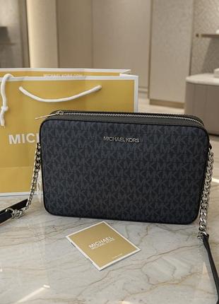 Сумка жіноча jet set logo crossbody bag  mk