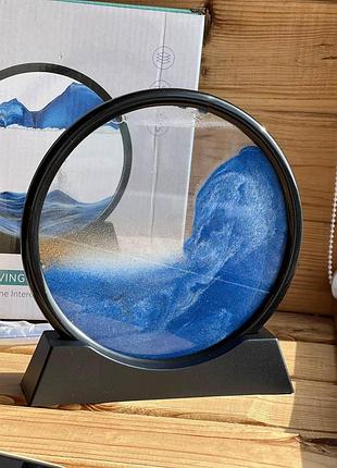 Настільна led-лампа нічник пісочний годинник 3d "moving sands capes" usb нічний світильник