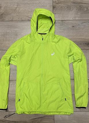 Беговая куртка ветровка asics accelerate light jacket (xl) оригинал неон
