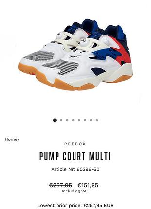 Кросівки reebok pump court multi кроссовки