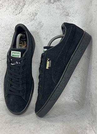 Замшеві чорні кросівки puma suede розпаровка 42 і 43