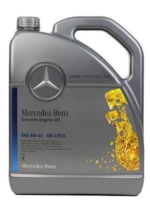 Моторное масло mercedes 229.5 5w-40 5л mercedes-benz a000989210713faee