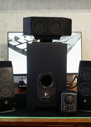 5.1 домашний кинотеатр logitech x-540 отличное состояние
