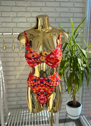👙купальник👙  2xl роздільний топ плавки висока посадка shein