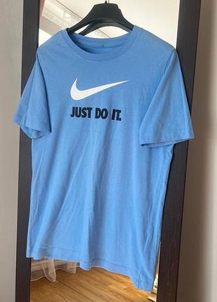 Чоловіча блакитна футболка nike just do it | розмір s | ідеальний стан