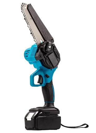 Аккумуляторная цепная мини электро-пила 6" chain saw blue