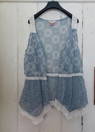Крепдешиновий кардіган, сіра накидка з мереживом, 14/xl