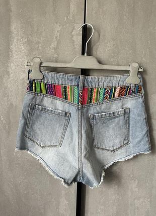 Шорты fashion agains aids denim 36 h&m s