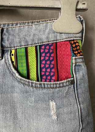 Шорты fashion agains aids denim 36 h&m s 4