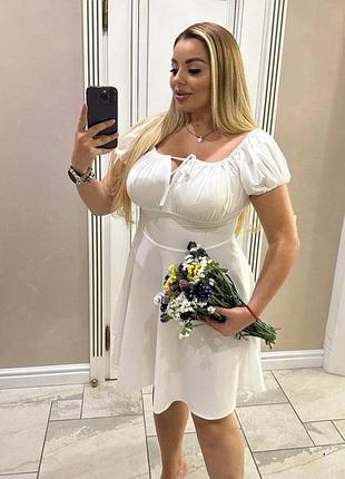 Платье женское молочное р. xl, xxl