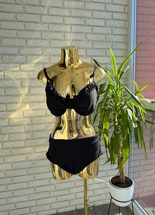 Купальник 3xl роздільний із потовщеною ластовинню памперс shein висока посадка