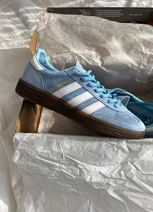 Стильные женские кроссовки adidas spezial handball blue