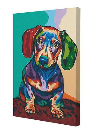 Картина за номерами riviera blanca веселковий пес 28x40 см (rb-0450)