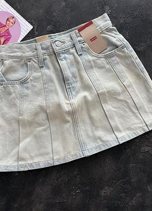 Джинсова спідниця плісе levi’s