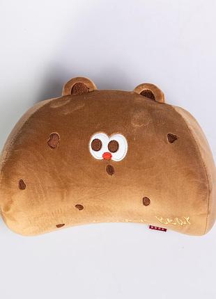 Подушка-підголівник cookie bear для подорожей коричневий hp-56-2br