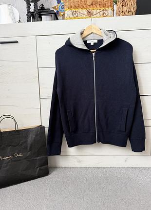 Чоловіча стильна зіпка кофта з капюшоном віскоза marks & spencer оригінал м