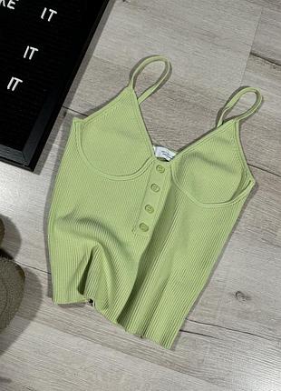 Топ в рубчик zara