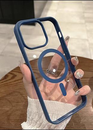 Новий стильний чохол magsafe для iphone 17 pro max (deep blue)
