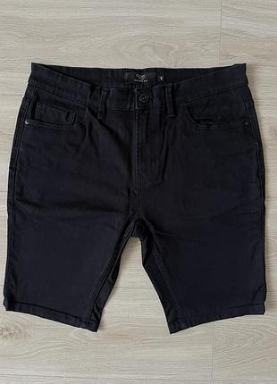 Чорні джинсові шорти next skinny fit w34