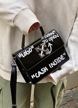Жіноча сумка крос-боді cash inside чорна