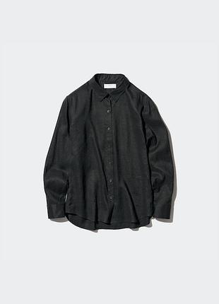 Uniqlo сорочка базова льон