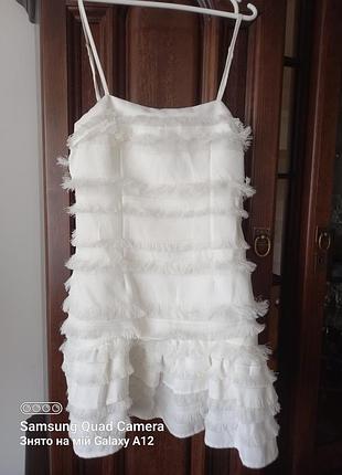 Молодежное платье zara 83% вискоза