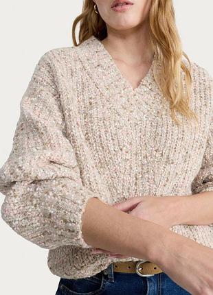 Вовняний в'язаний светр джемпер f&f оверсайз кофта світшот oversized
