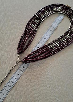 Массивное колье из бисера 5