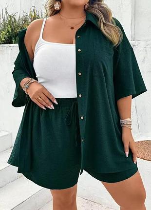 🥰 костюм сорочка + шорти shein 7xl батал