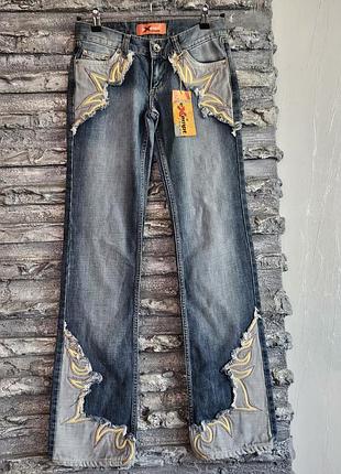 Винтажные джинсы exempt jeans со звездами y2k/ grunge (новые с биркой)