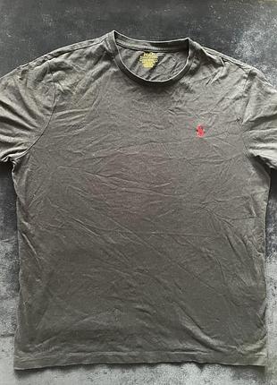 Футболка чоловіча polo ralph lauren оригінал — розмір l (custom slim fit) — чорна