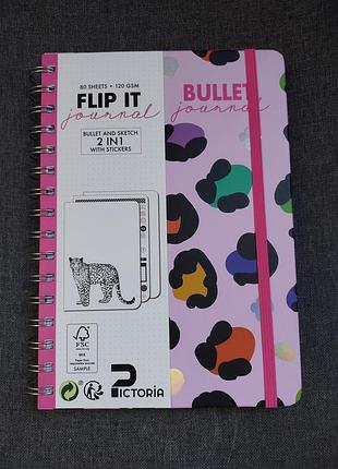 Рожевий блокнот на спіралі bullet journal блокнот в клітинку, крапку блокнот для записів, ведення щоденника