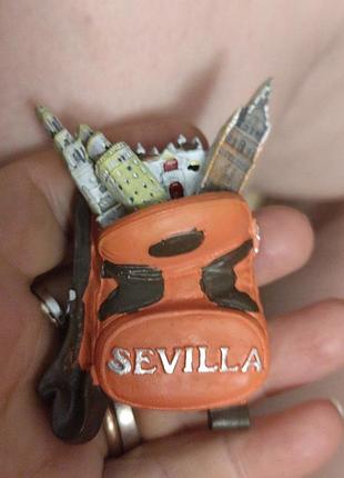 Магнит 3 d на холодильник сувенир sevilla италия italy