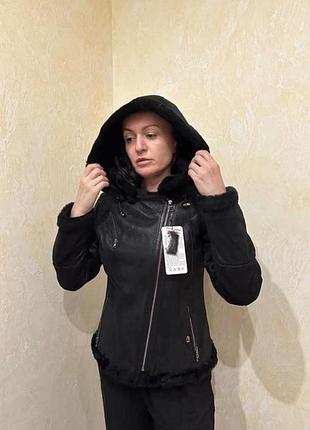 Дублянка замшева з капюшоном м, л