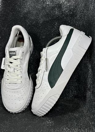 Білі шкіряні кросівки puma cali