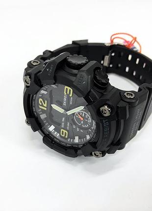 Военные часы для всу skmei 1965bk black, часы мужские для плавания, тактические военные часы dz-873 для зсу